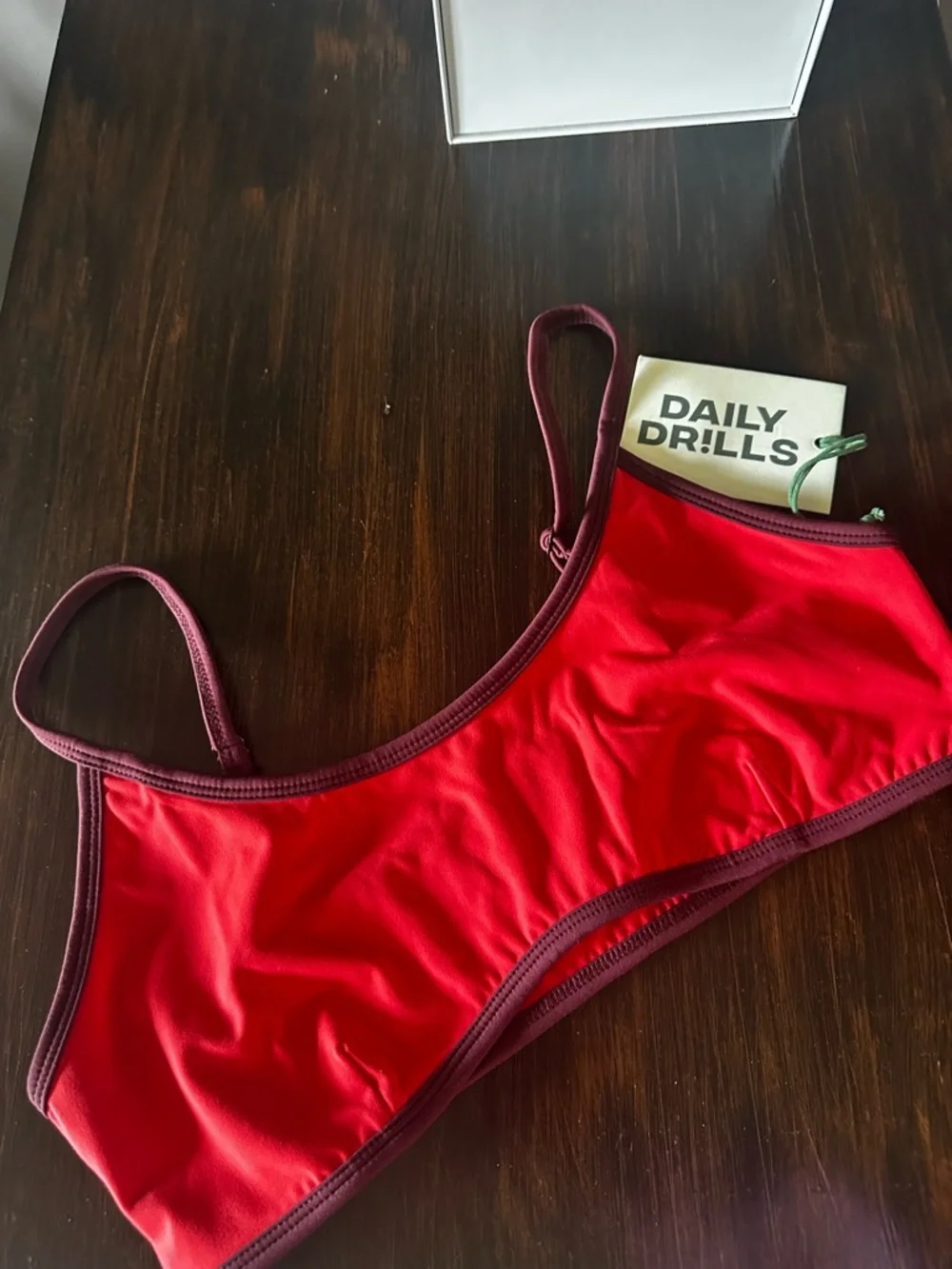 Daily Drills Go! Stretch Bra in heart & bodega with tonal patch